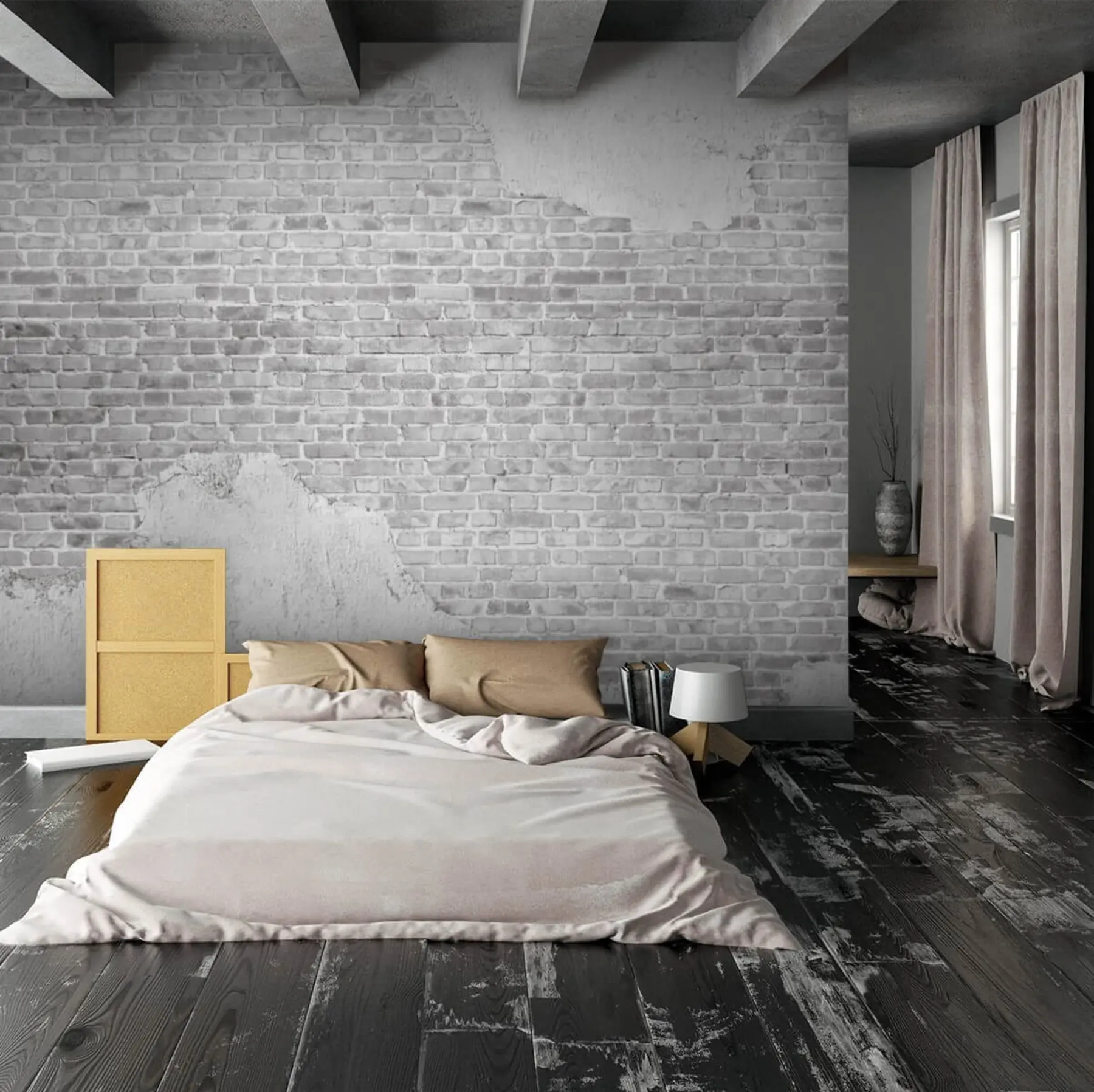 Fototapeedid Krohvitud tellissein u53029