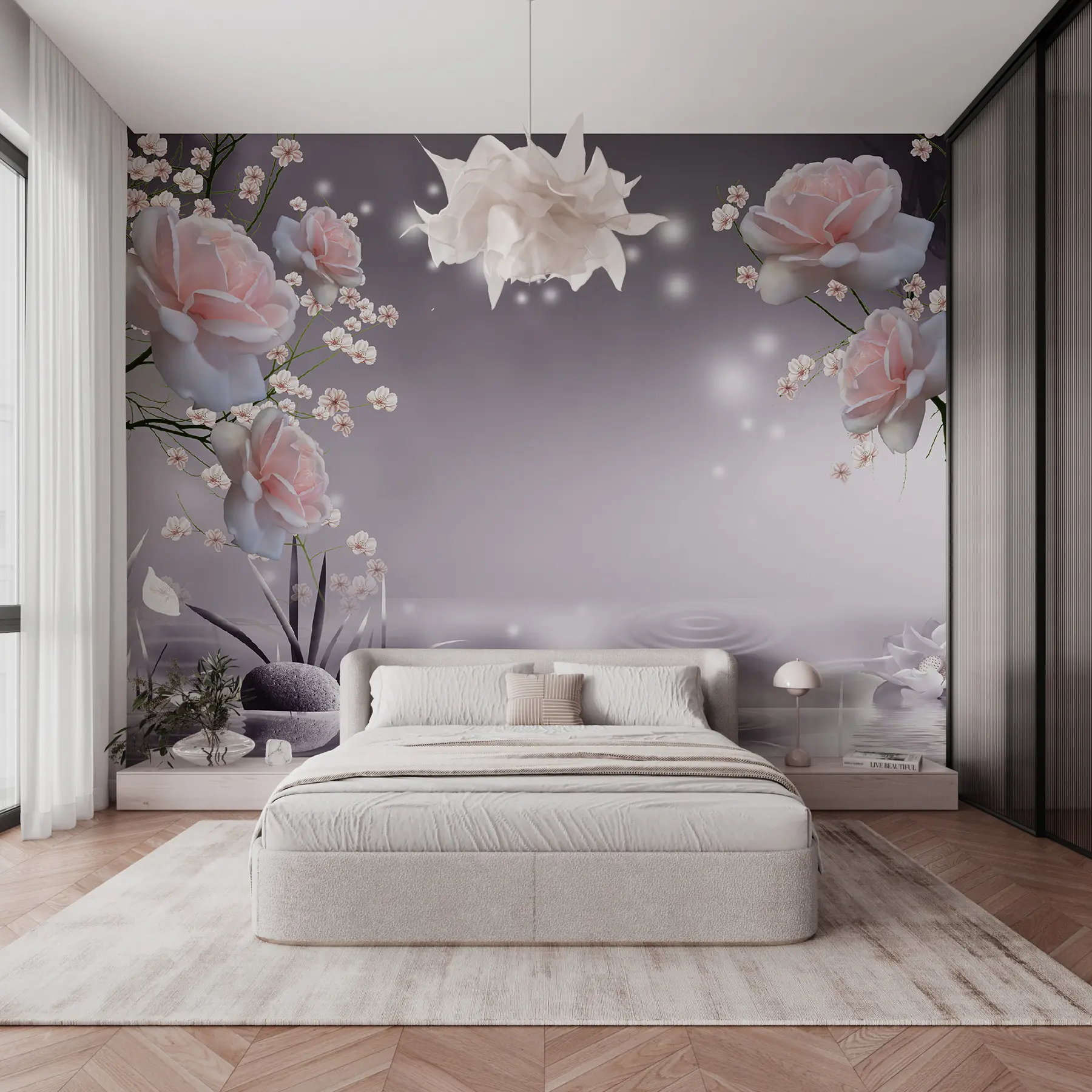 Fototapeedid Roosid vee peal lainetavad u01045