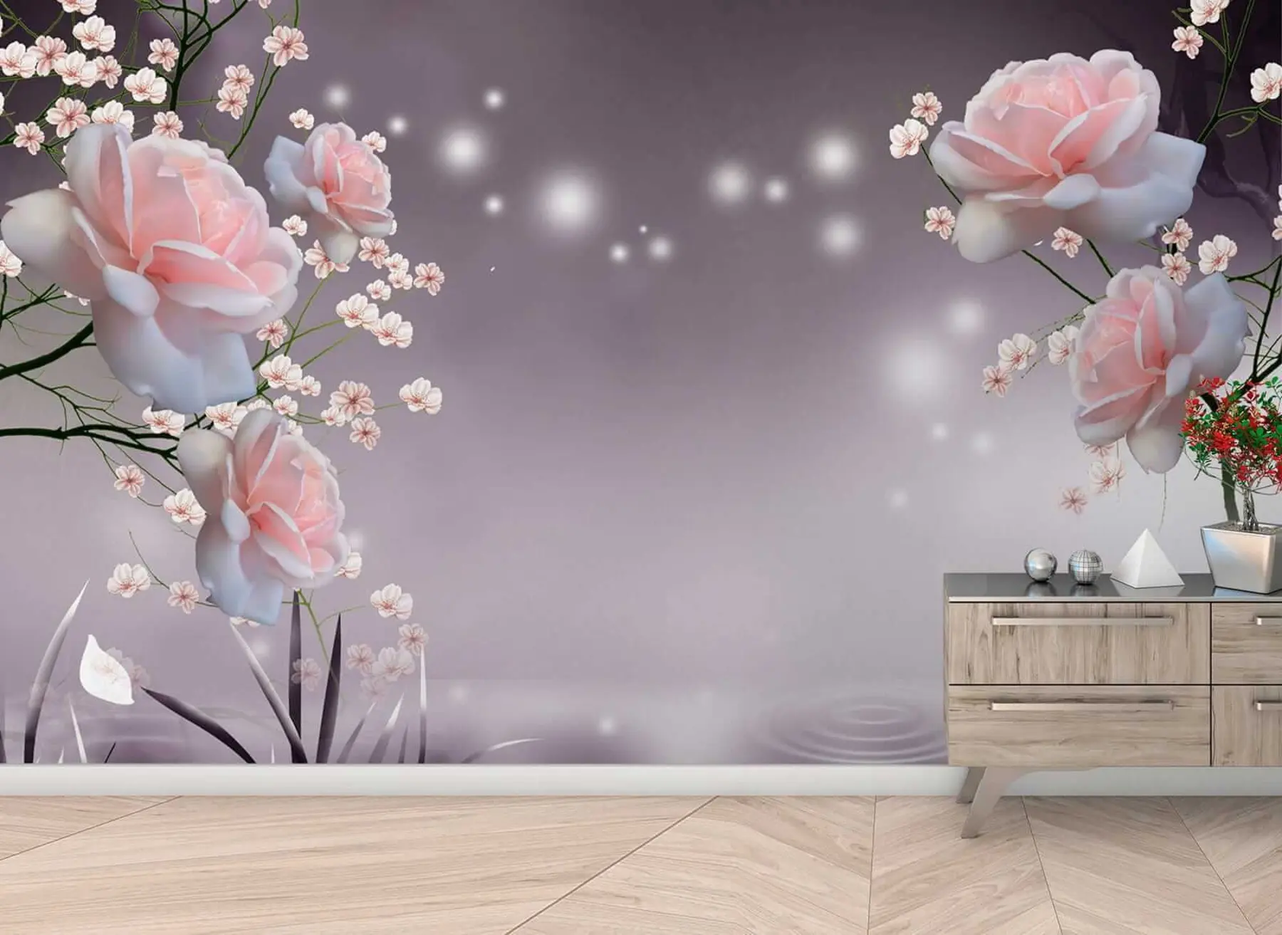 Fototapeedid Roosid vee peal lainetavad u01045