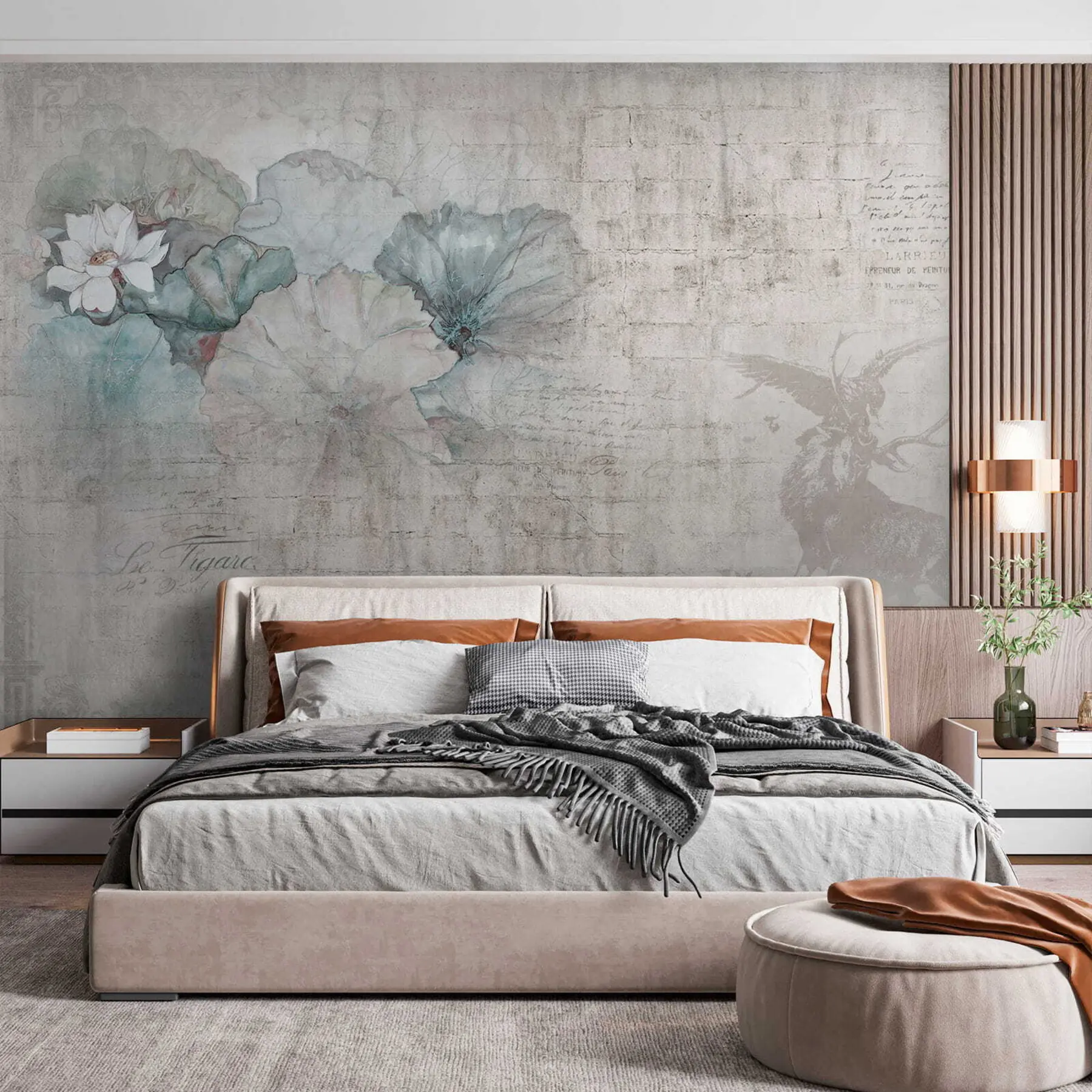 Fototapeedid Lilled ja jaht grunge stiilis u04724