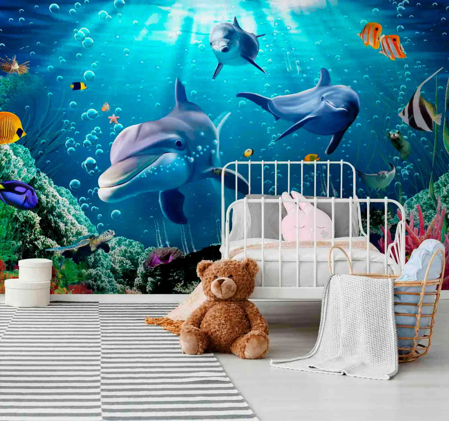 Fototapeedid Delfiinid kalaga u05654