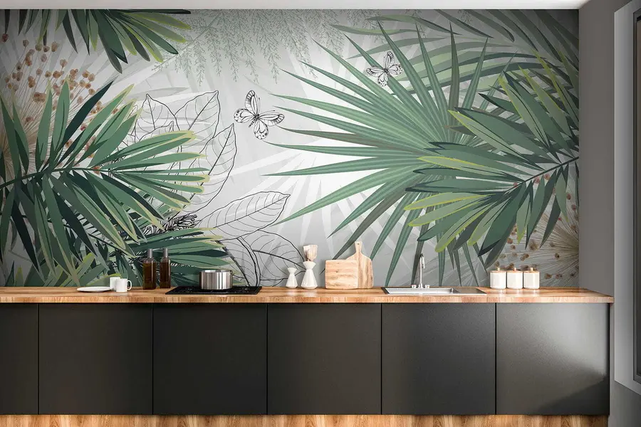 Fototapeedid Palmipuude rohelised oksad u12819
