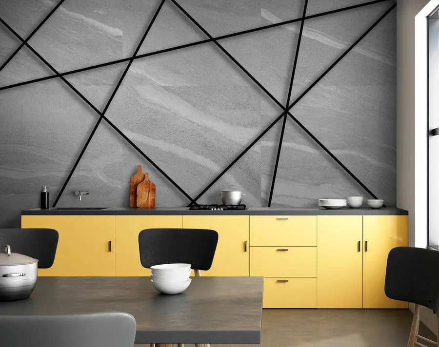 Fototapeedid Hall marmor ja mustad jooned u16341