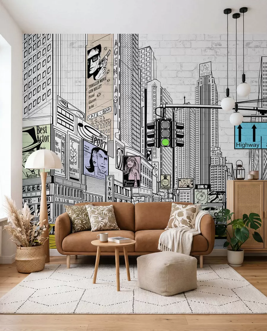 Fototapeedid Megapolis koomiksistiilis u21095