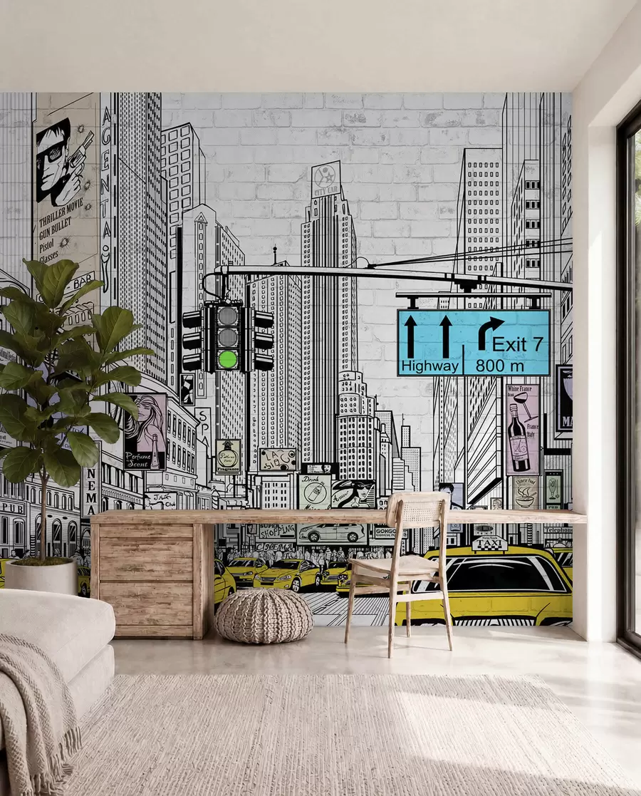 Fototapeedid Megapolis koomiksistiilis u21095
