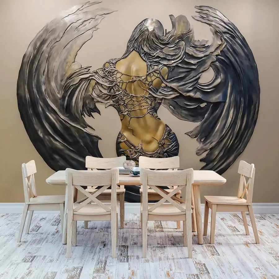 Fototapeedid Langenud ingli tiivuline selg u24303