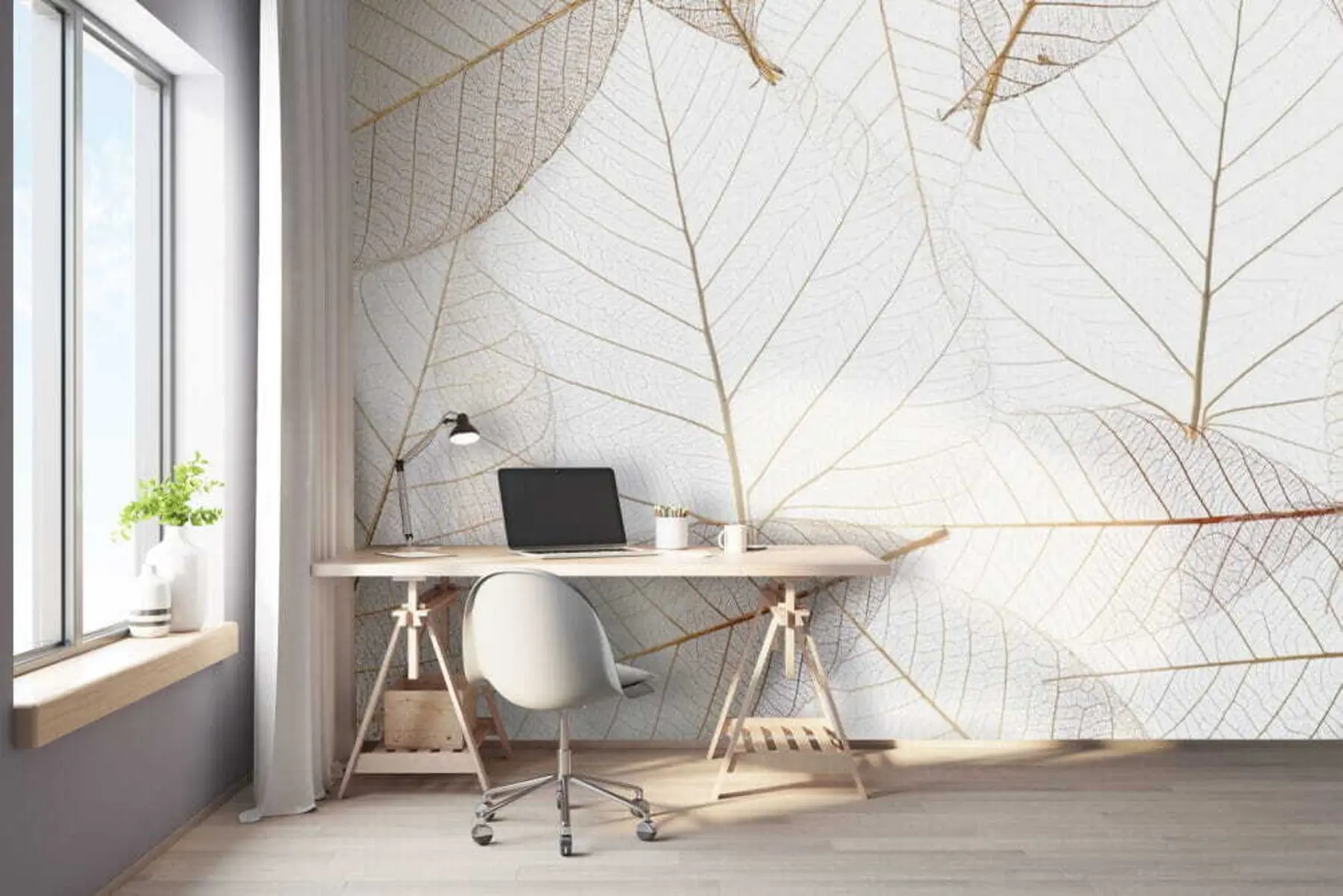 Fototapeedid Läbipaistvad lehed u24439