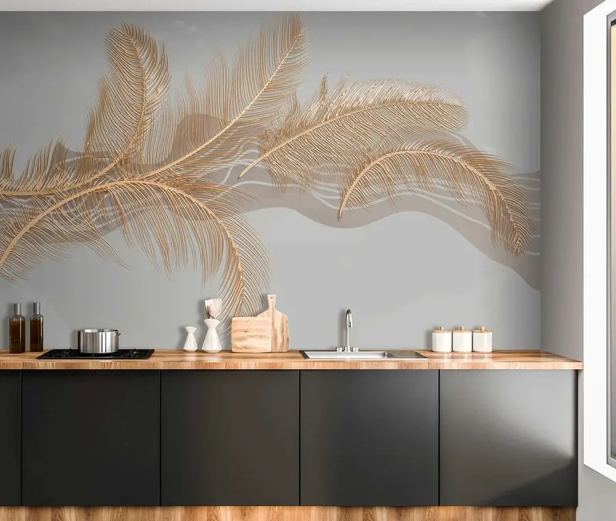 Fototapeedid Suured haprad suled hallil taustal u40388