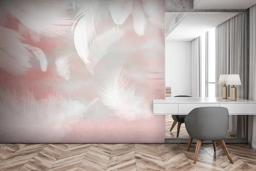 Fototapeedid Valged suled roosal taustal u41755