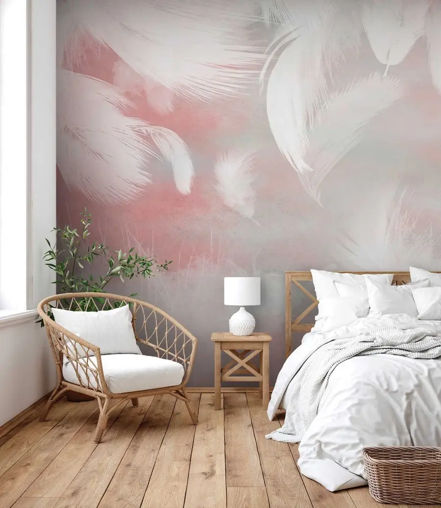 Fototapeedid Valged suled roosal taustal u41755