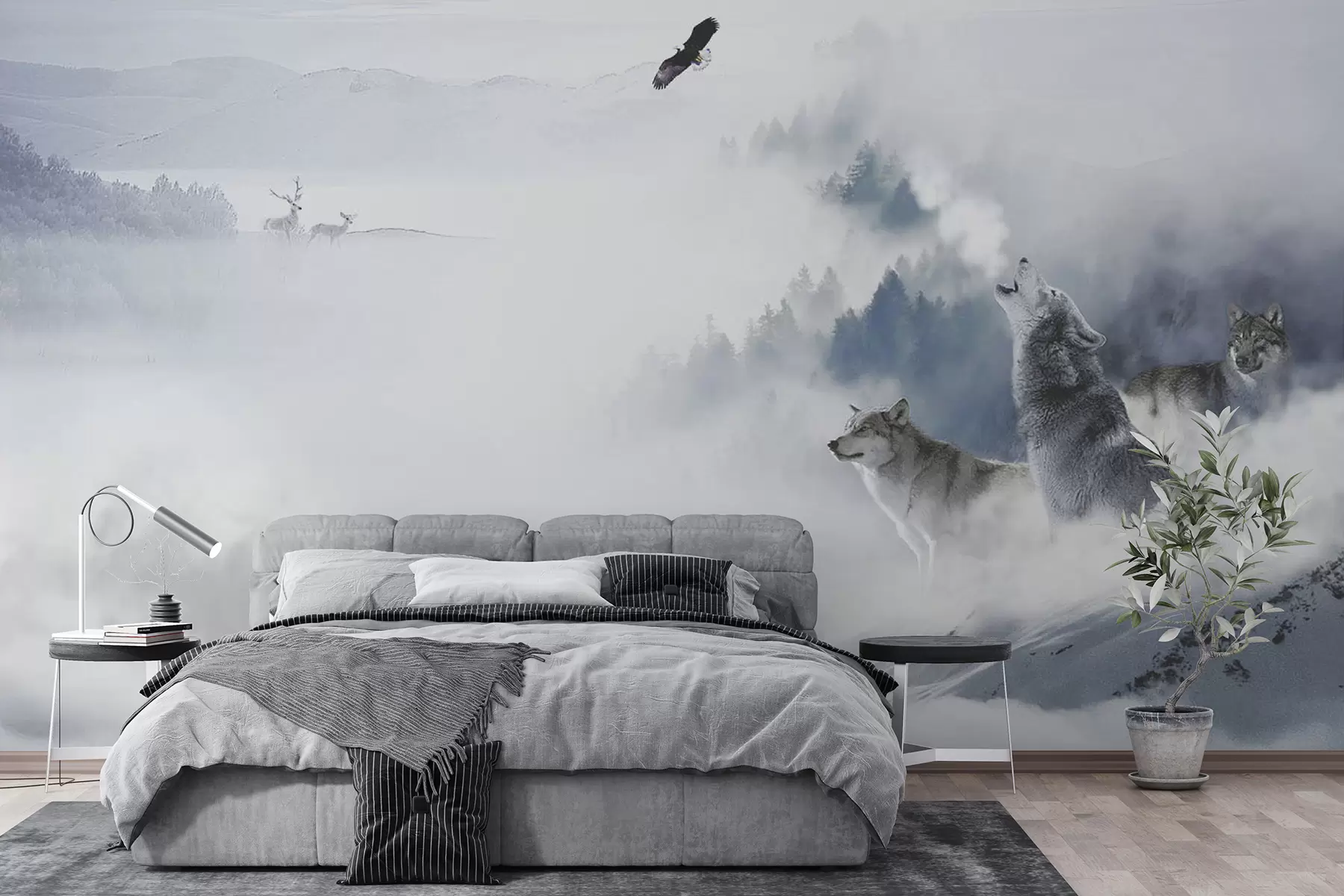 Fototapeedid Hundid metsas u42161