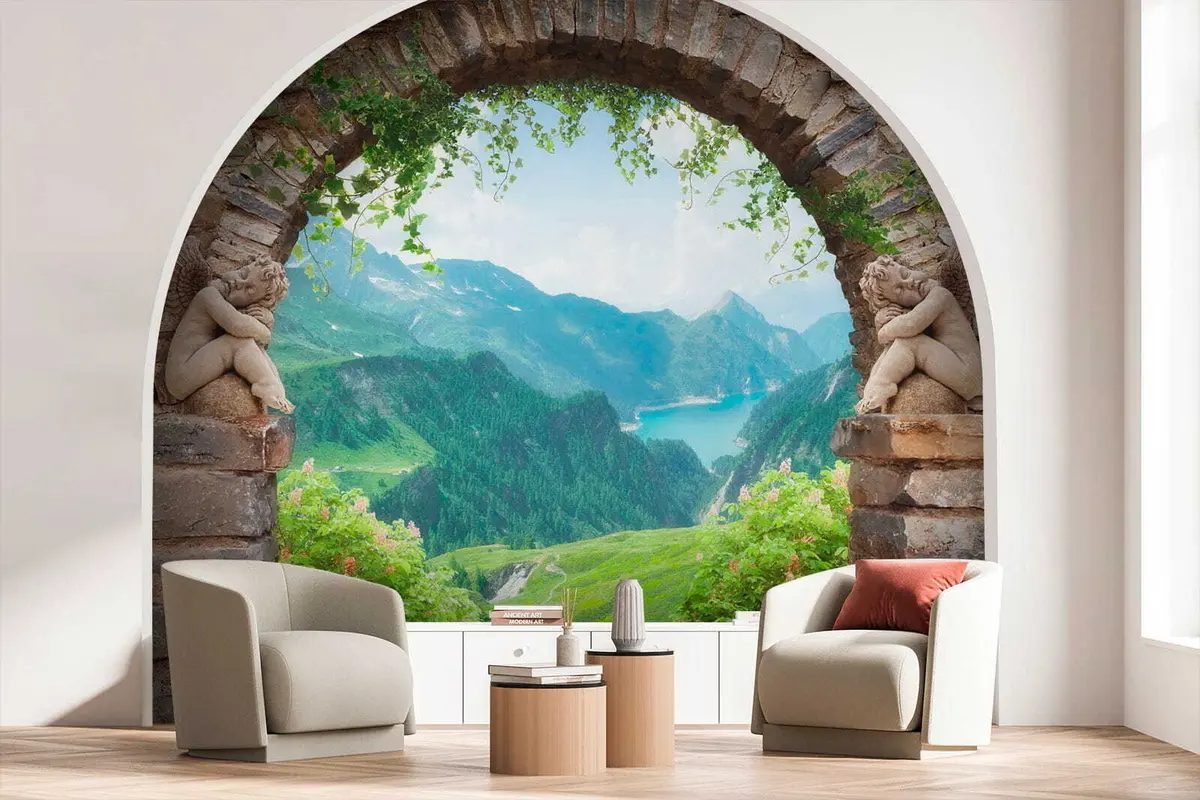 Fototapeedid Kaar vaatega mägedele u52506