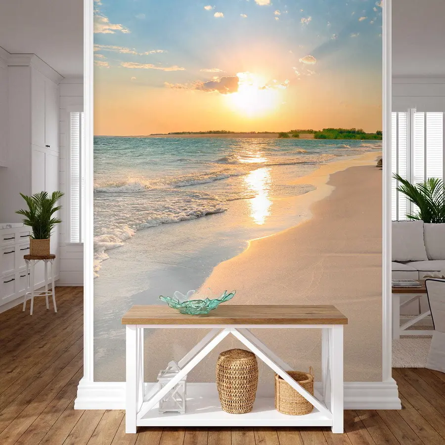 Fototapeedid Päikeseloojang mere rannikul u53408