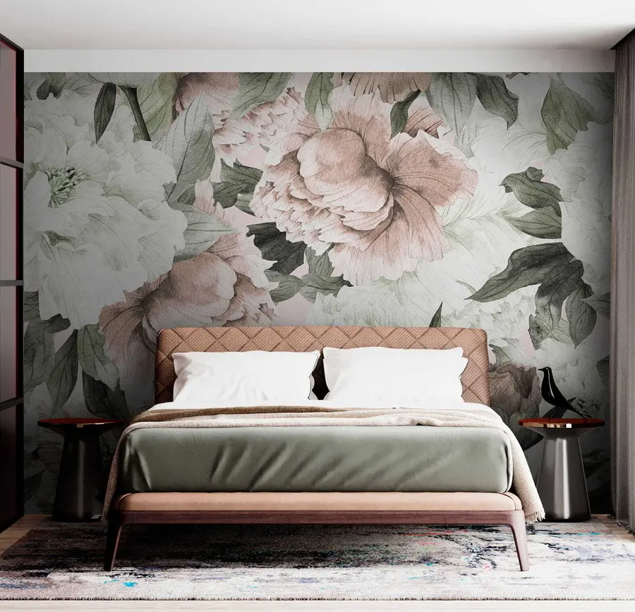 Fototapeedid Joonistatud pojengid u55910