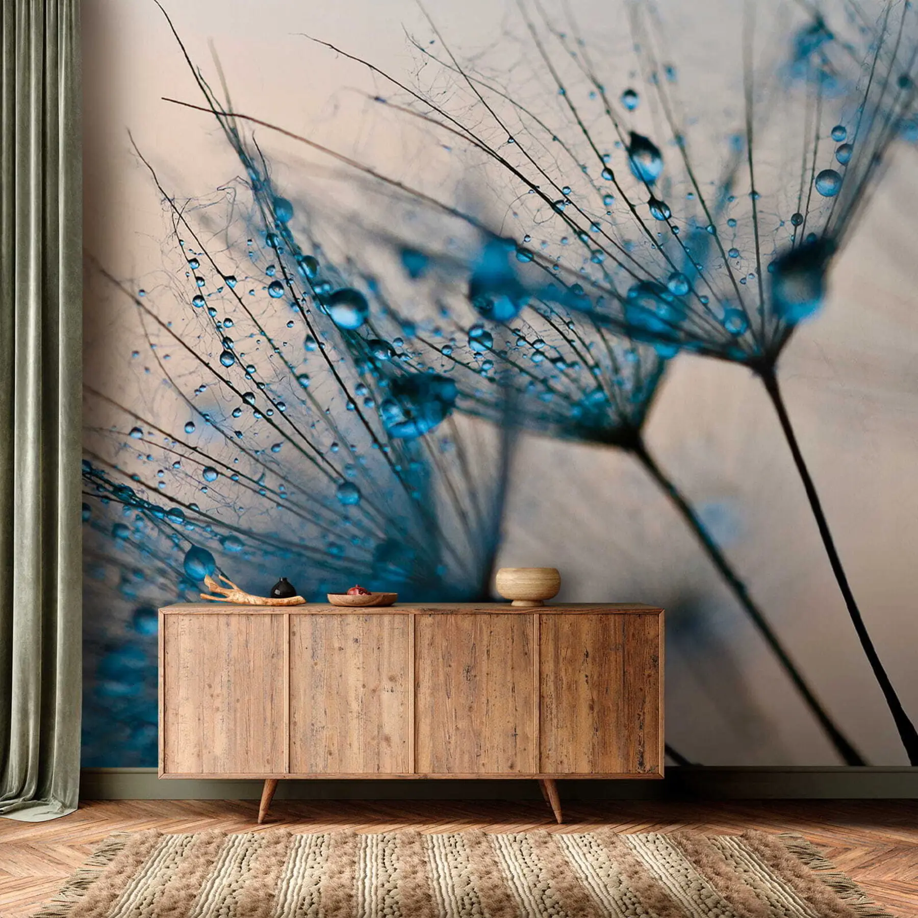 Fototapeedid Võililled veetilkadega u57557