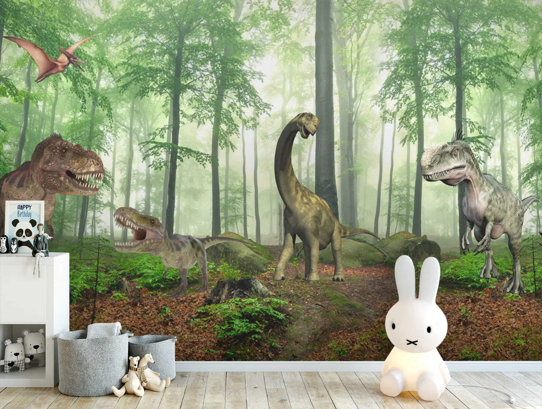Fototapeedid Dinosaurused metsas u60039