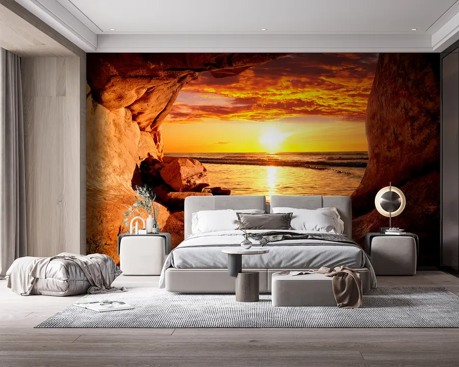 Fototapeedid Päikeseloojang kaljudes u60242