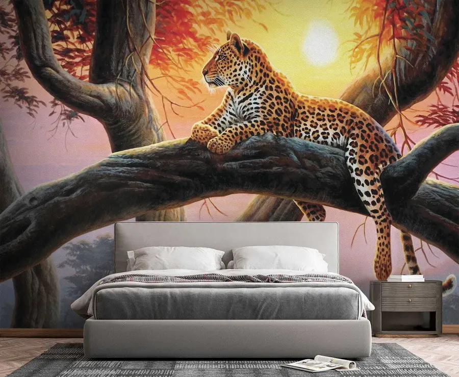 Fototapeedid Leopard puu otsas u62925