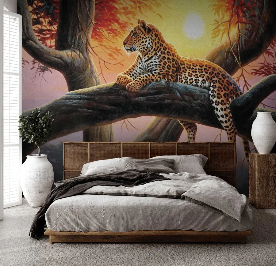 Fototapeedid Leopard puu otsas u62925