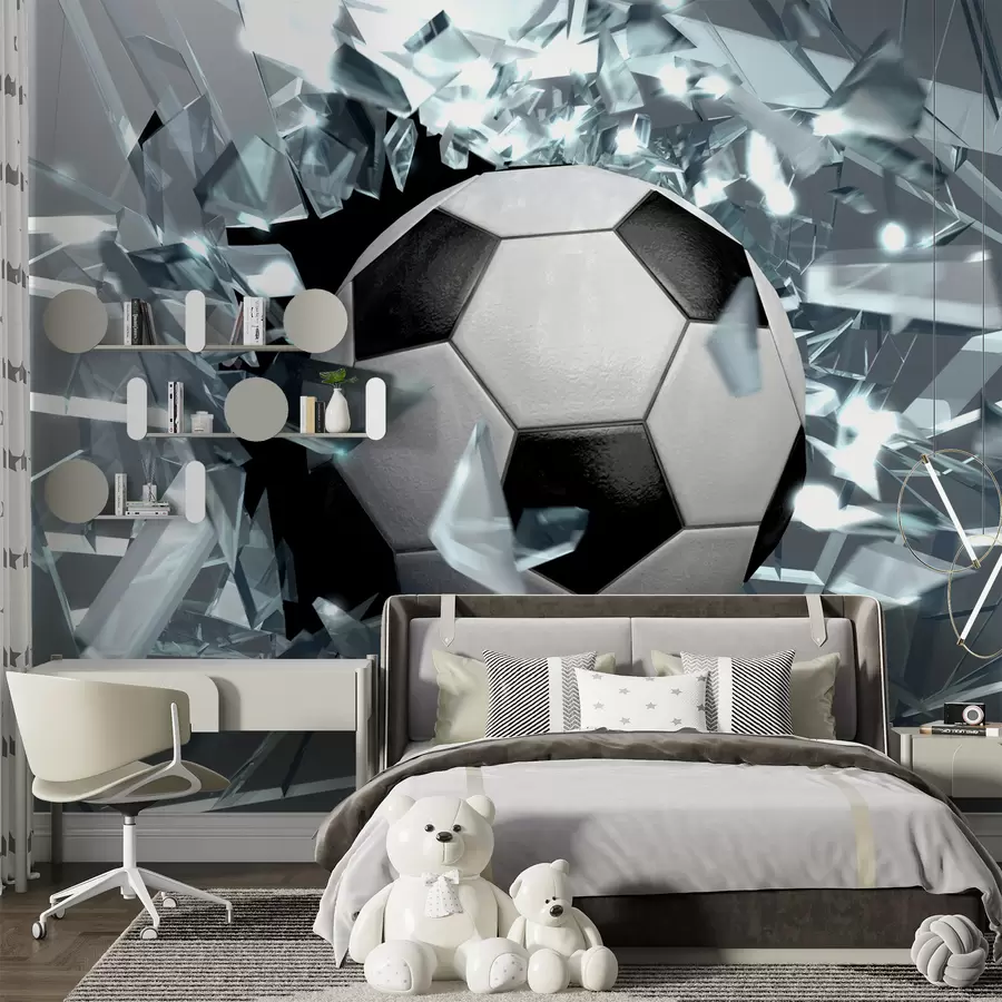 Fototapeedid Jalgpallipall purustab klaasi u64581