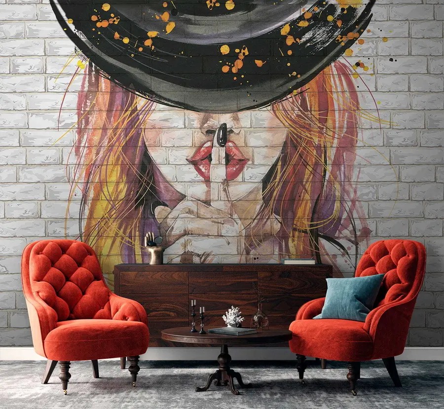 Fototapeedid Akvarellidega tüdruk u67648