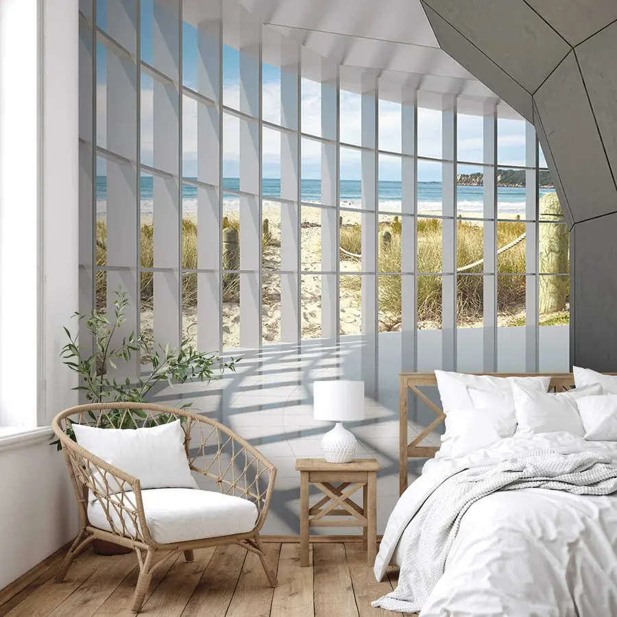 Fototapeedid 3D koridor merevaatega u70513