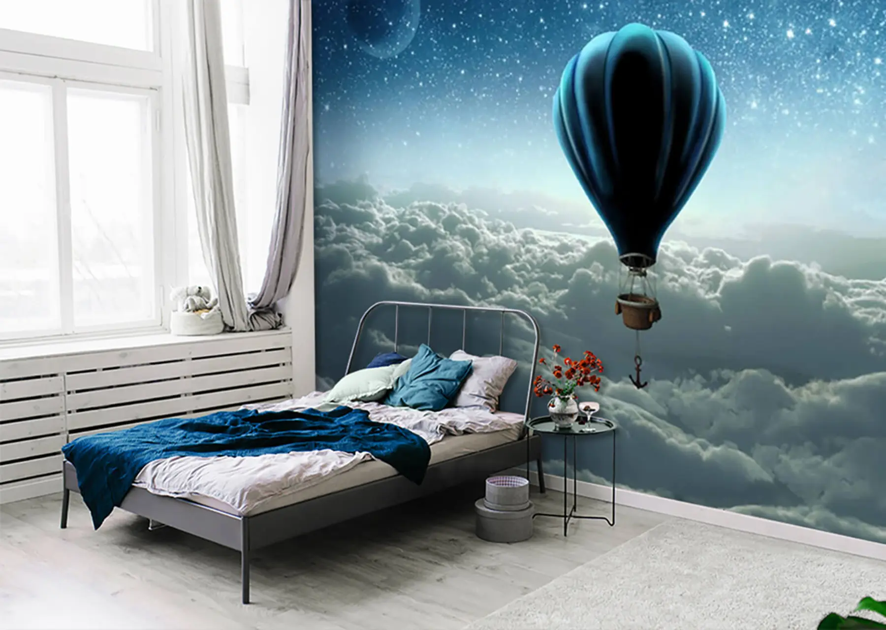 Fototapeedid Kuumaõhupall öise taeva taustal u70538