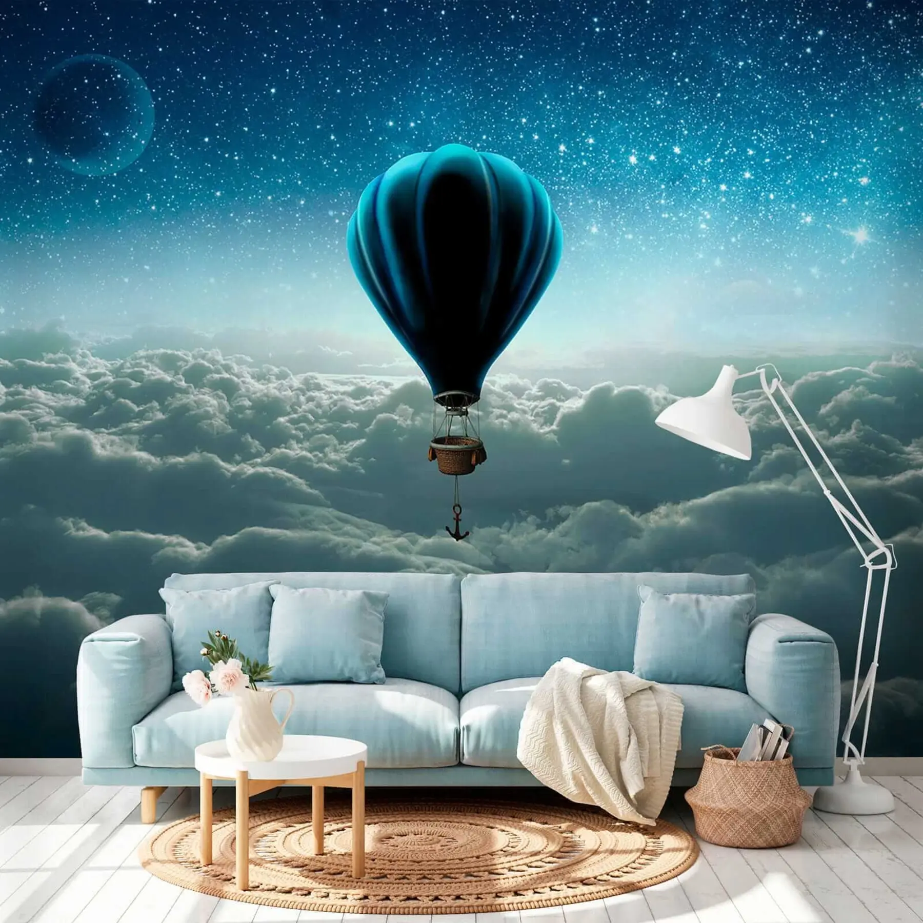 Fototapeedid Kuumaõhupall öise taeva taustal u70538