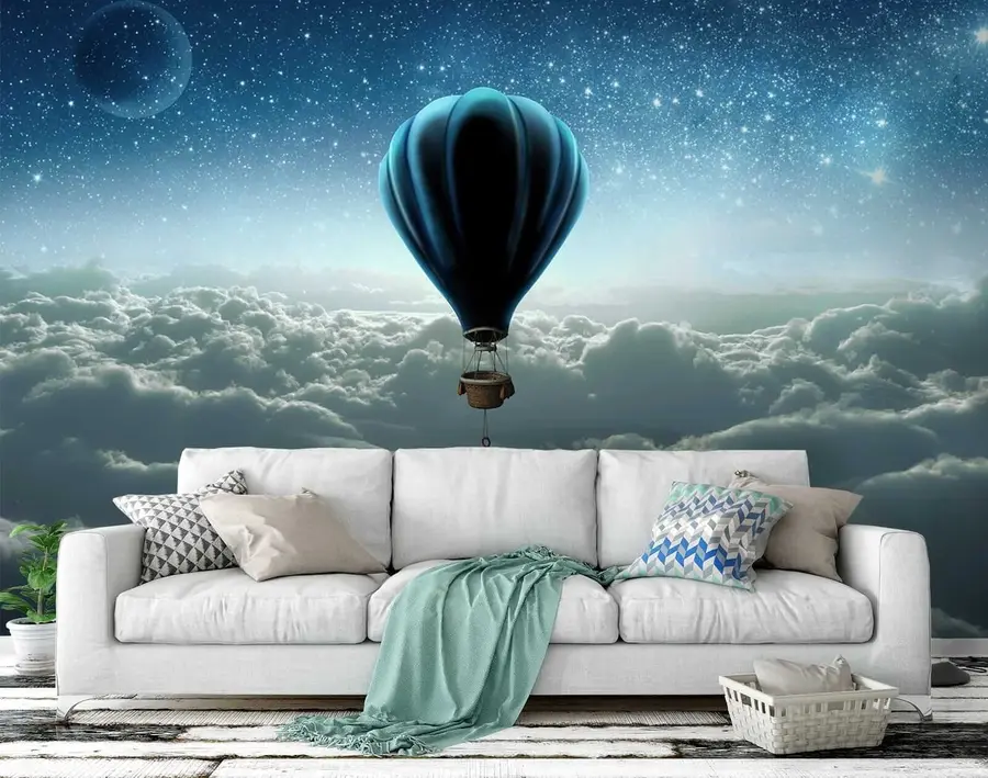 Fototapeedid Kuumaõhupall öise taeva taustal u70538