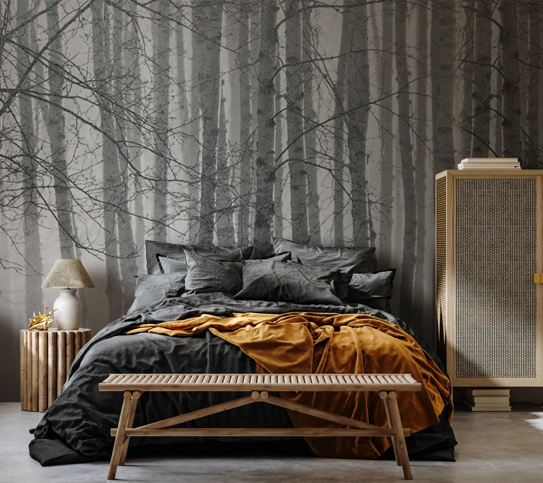 Fototapeedid Hommikune udu kasemetsas u58971