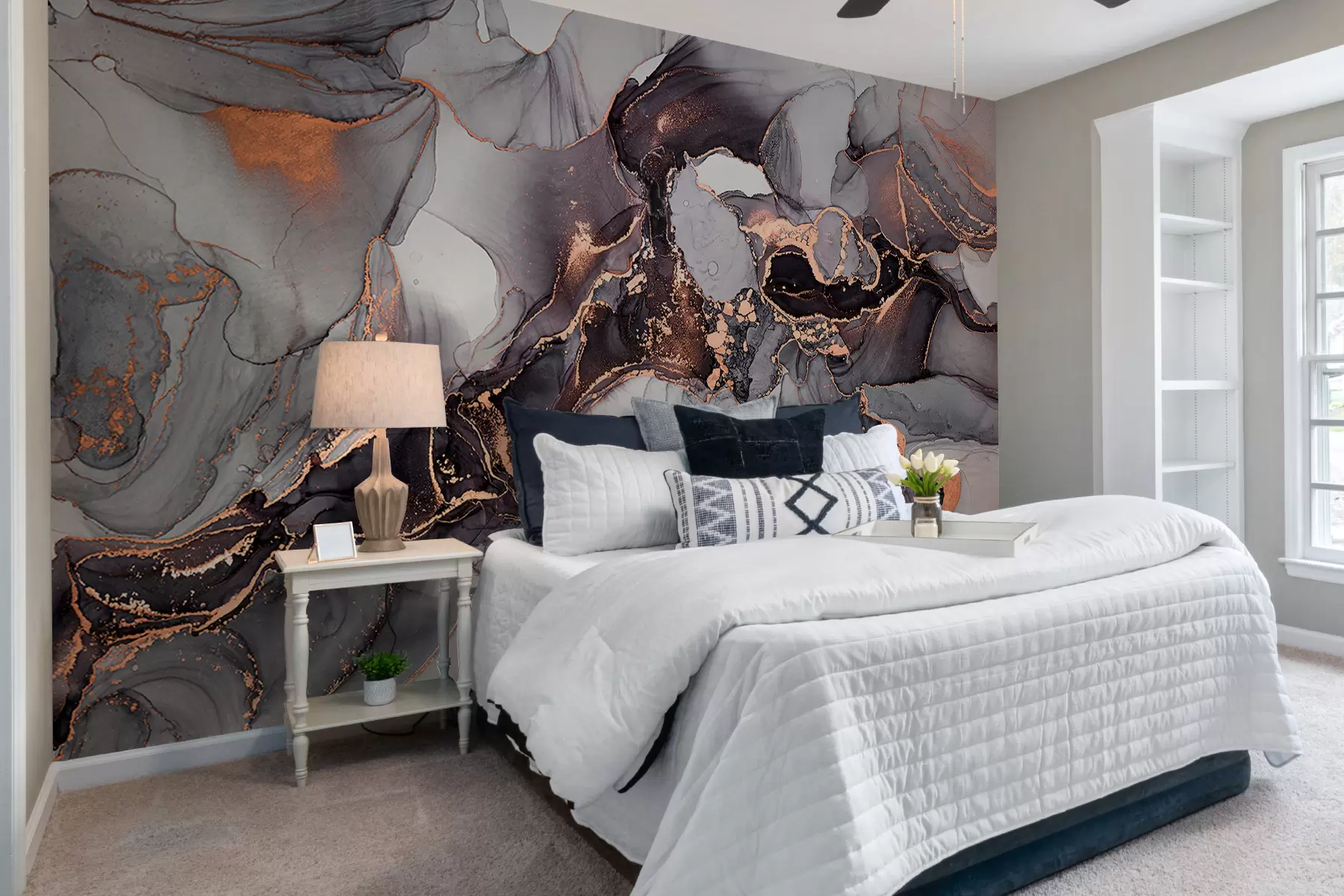 Fototapeedid Fluid art abstraktne kunst tumedates toonides u70766