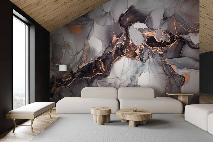 Fototapeedid Fluid art abstraktne kunst tumedates toonides u70766