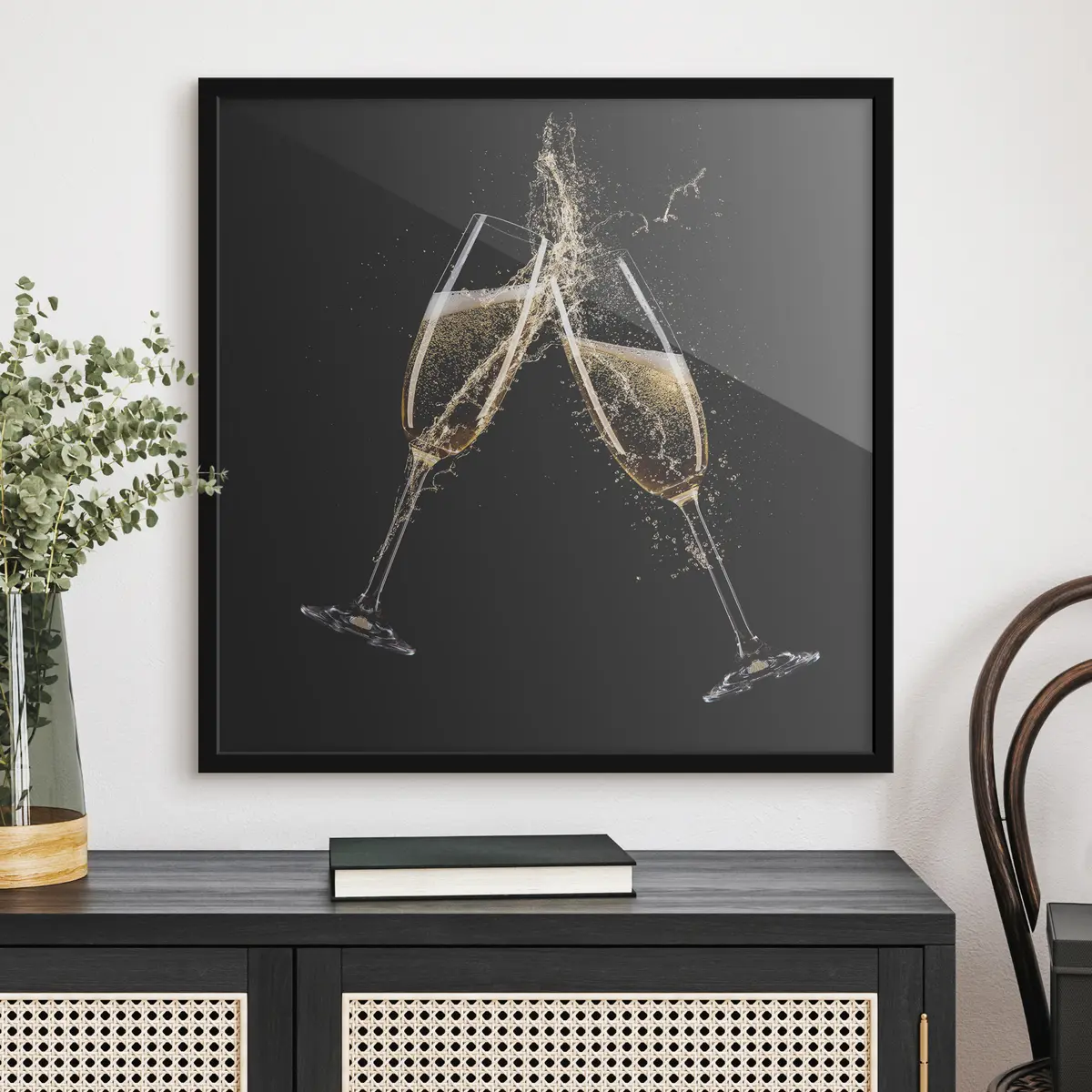 Plakat Šampanja pritsimine f37040
