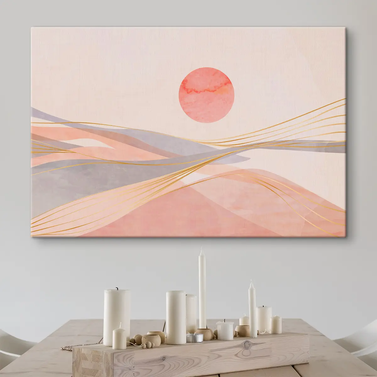 Pilt Rahuliku päikeseloojangu soojad värvid s37548