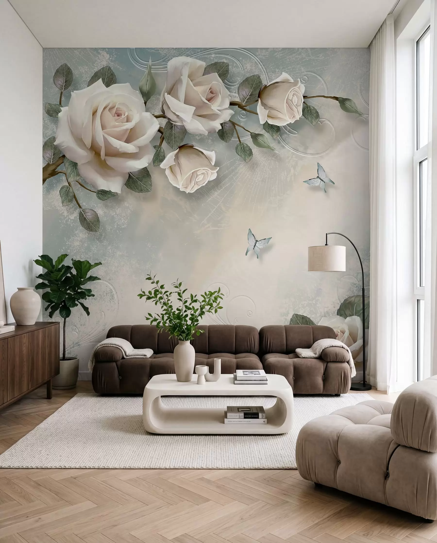 Fototapeedid Kreemjas roosi haru u31353d1