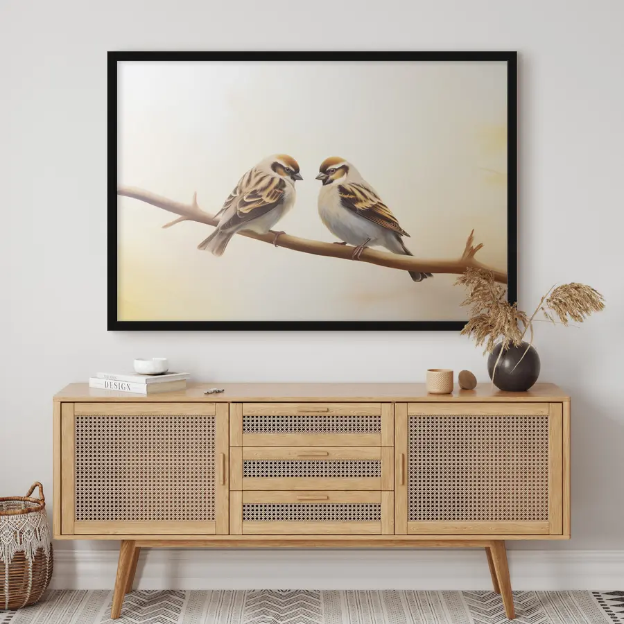 Fototapeedid Kaks varblast koos oksal f37393