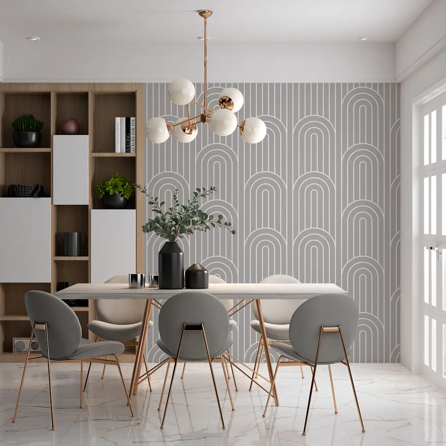 Fototapeedid Geomeetrilised graafilised kaared on uus boho hall trend w00137v1