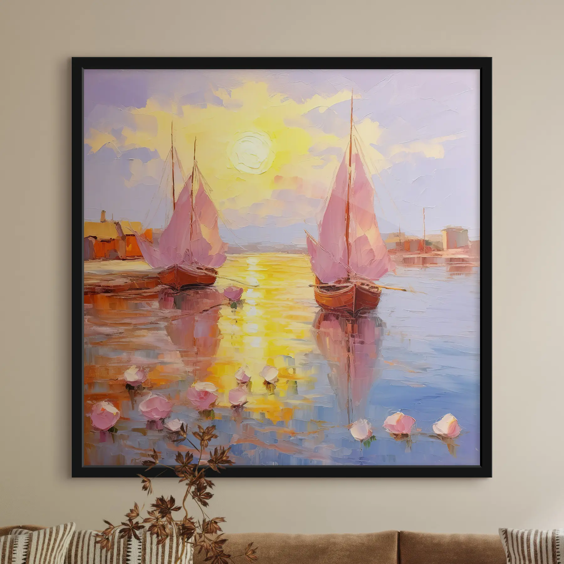 Fototapeedid Purjetamine elavasse päikeseloojangusse f37881