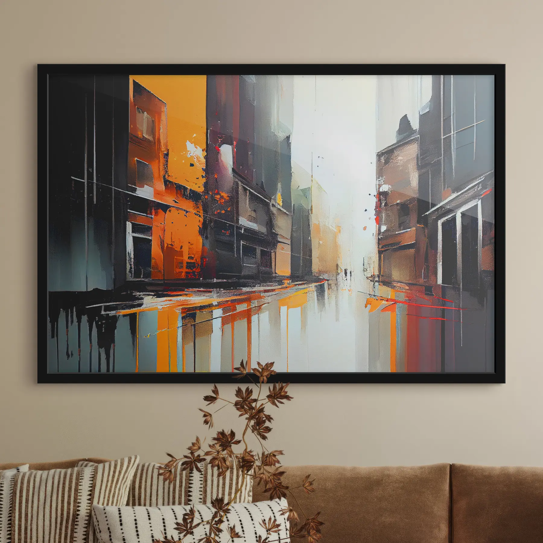 Pilt Elav linnapilt peegeldavate pindadega f37899