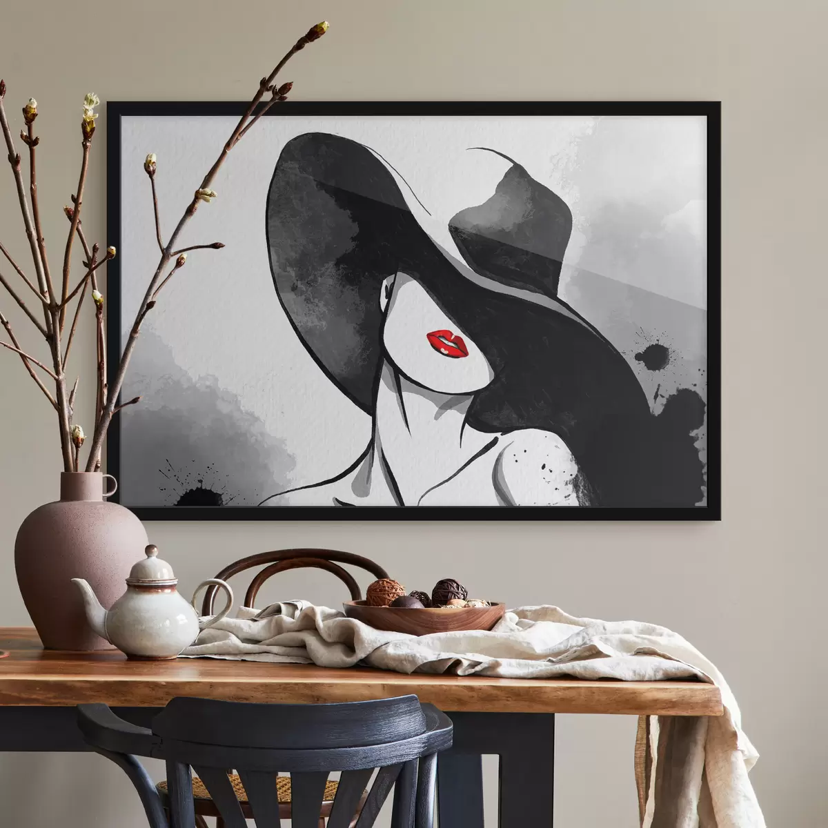 Plakat Salapärane elegants monokroomsetes toonides f37745