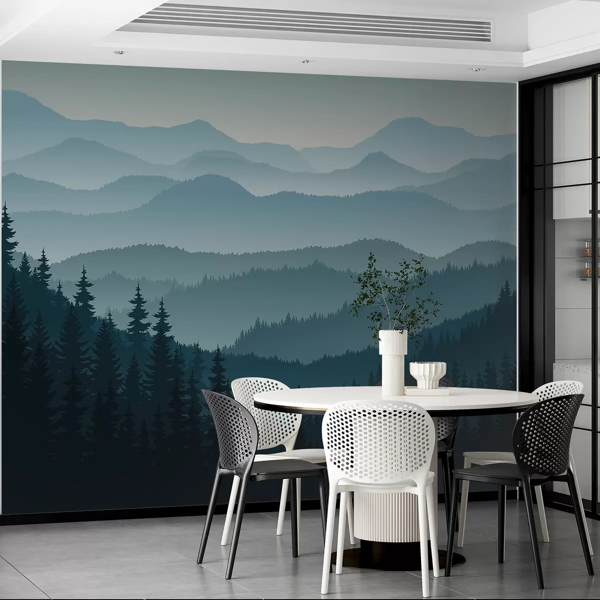 Fototapeedid Hommik mägedes w00339