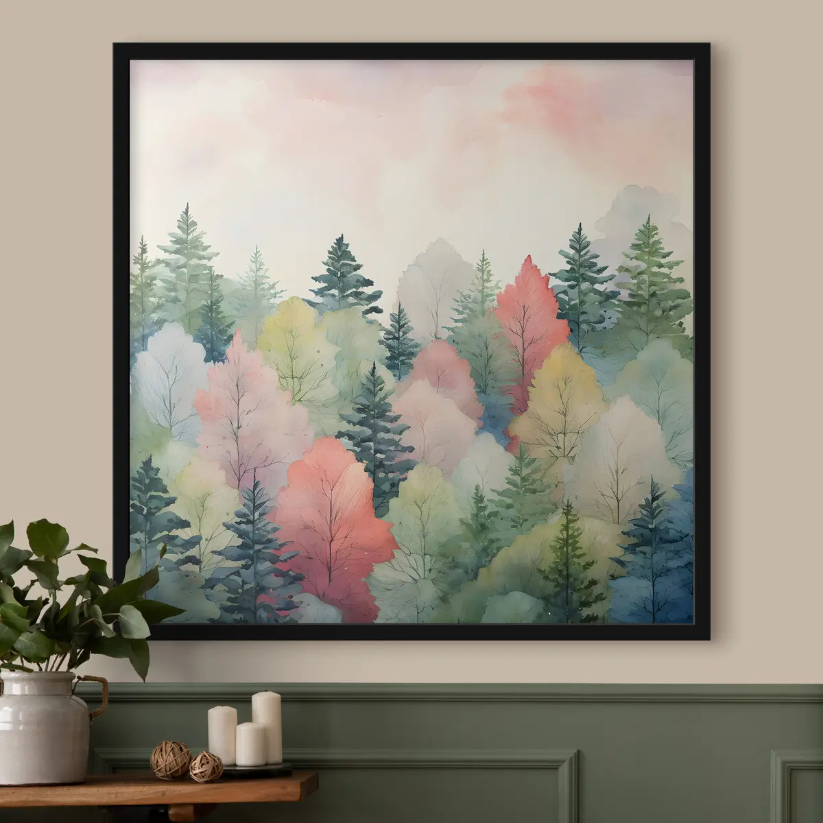 Plakat Värviline mets f38055