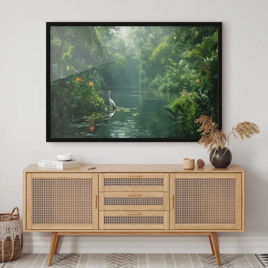 Fototapeedid Järv troopilises metsas f38091