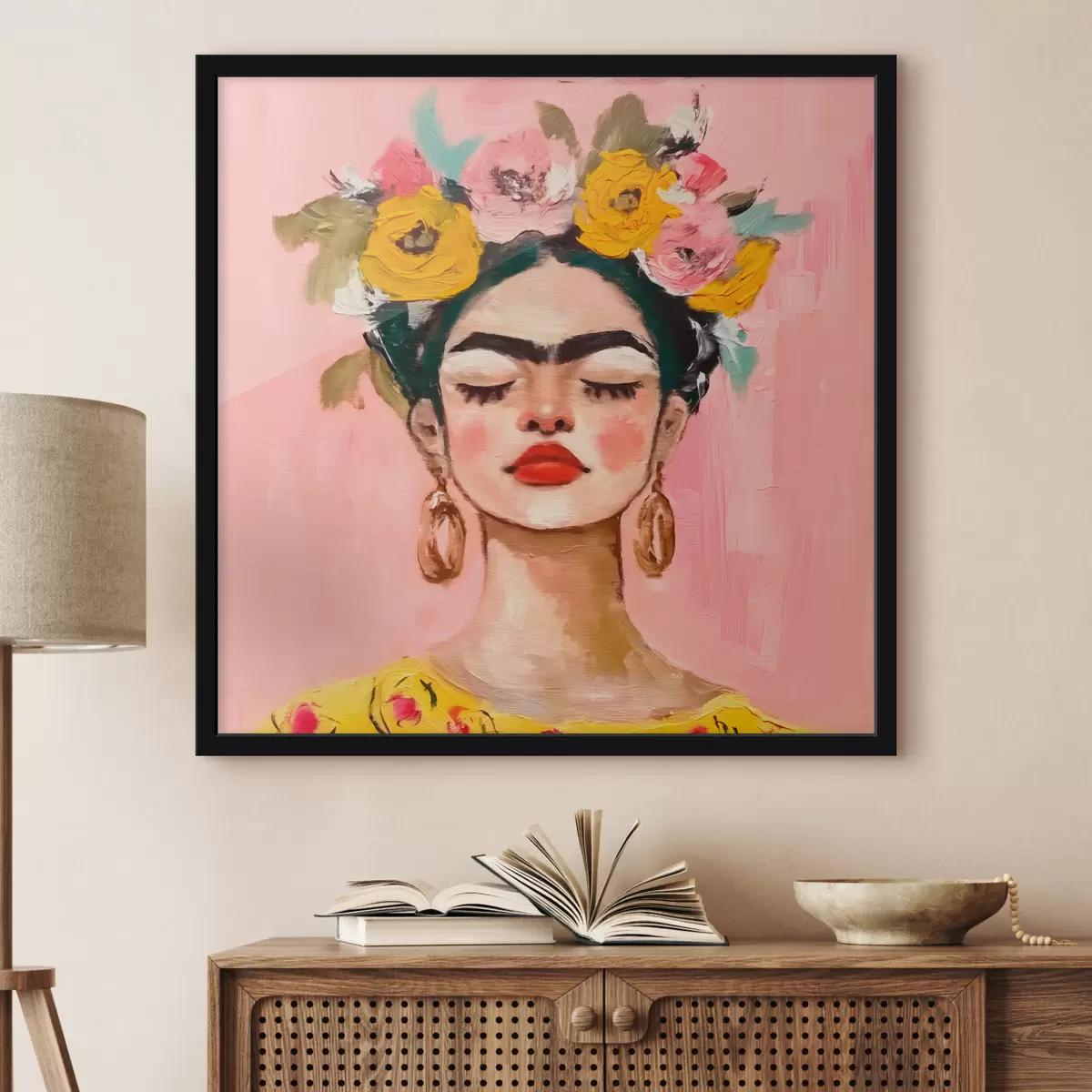 Plakat Tekstuur koos Frida Kahlo trükiga f38292