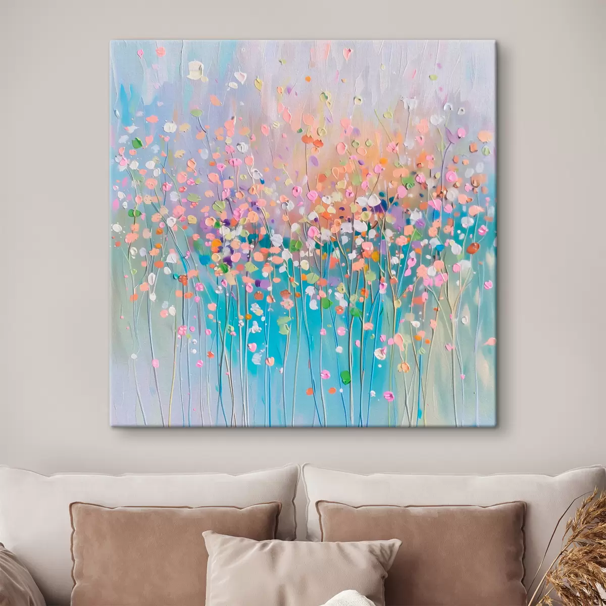 Pilt Värviline kuivlillede trükitud tekstuur s38426