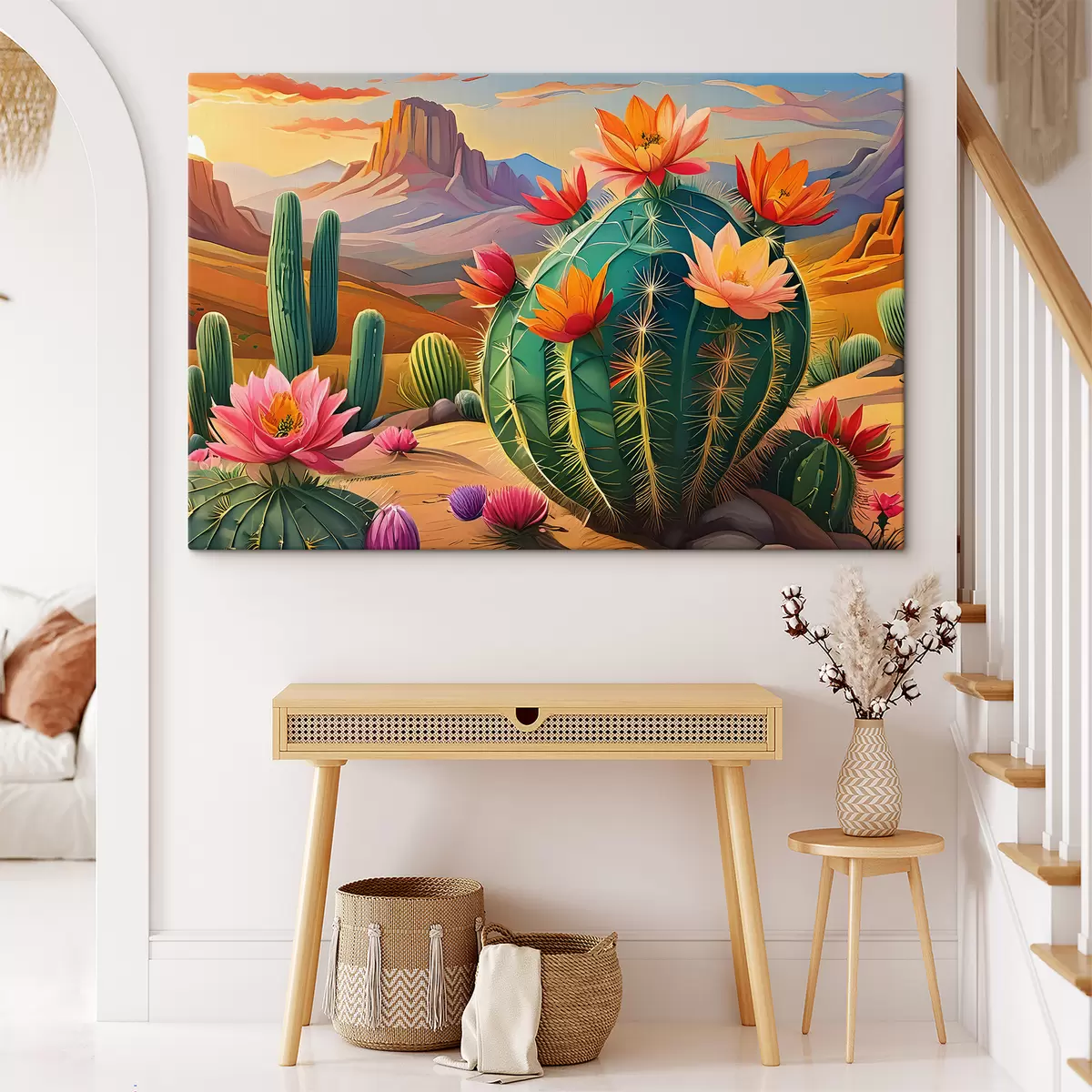 Pilt suured lilledega kaktused s38607