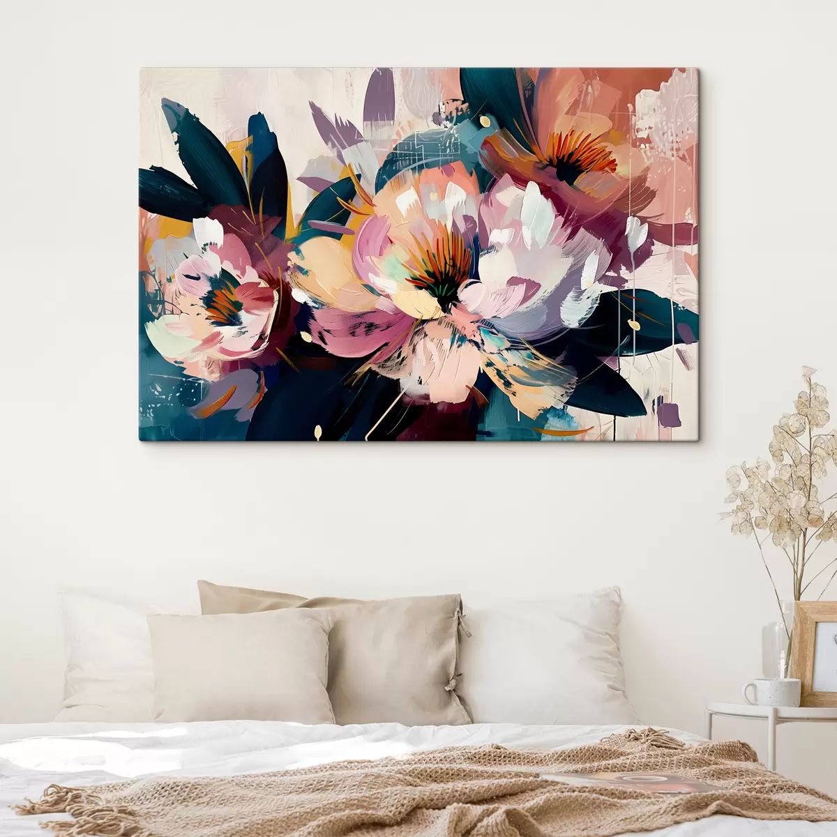 Pilt Õliga maalitud suured lilled s38799