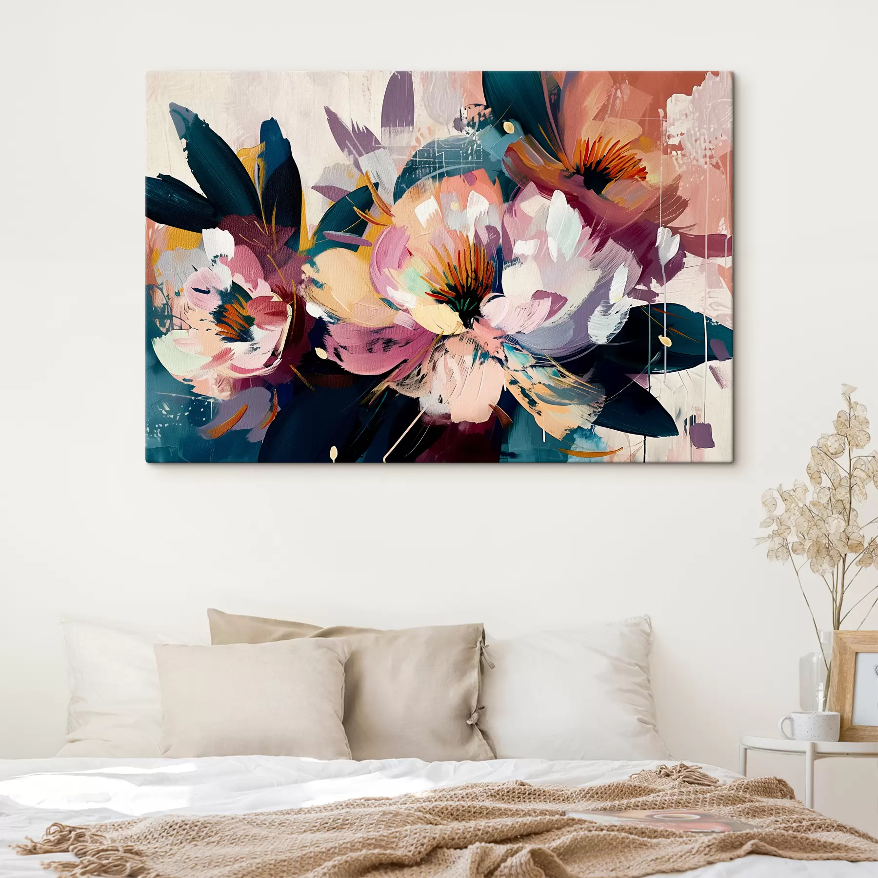 Fototapeedid Õliga maalitud suured lilled s38799