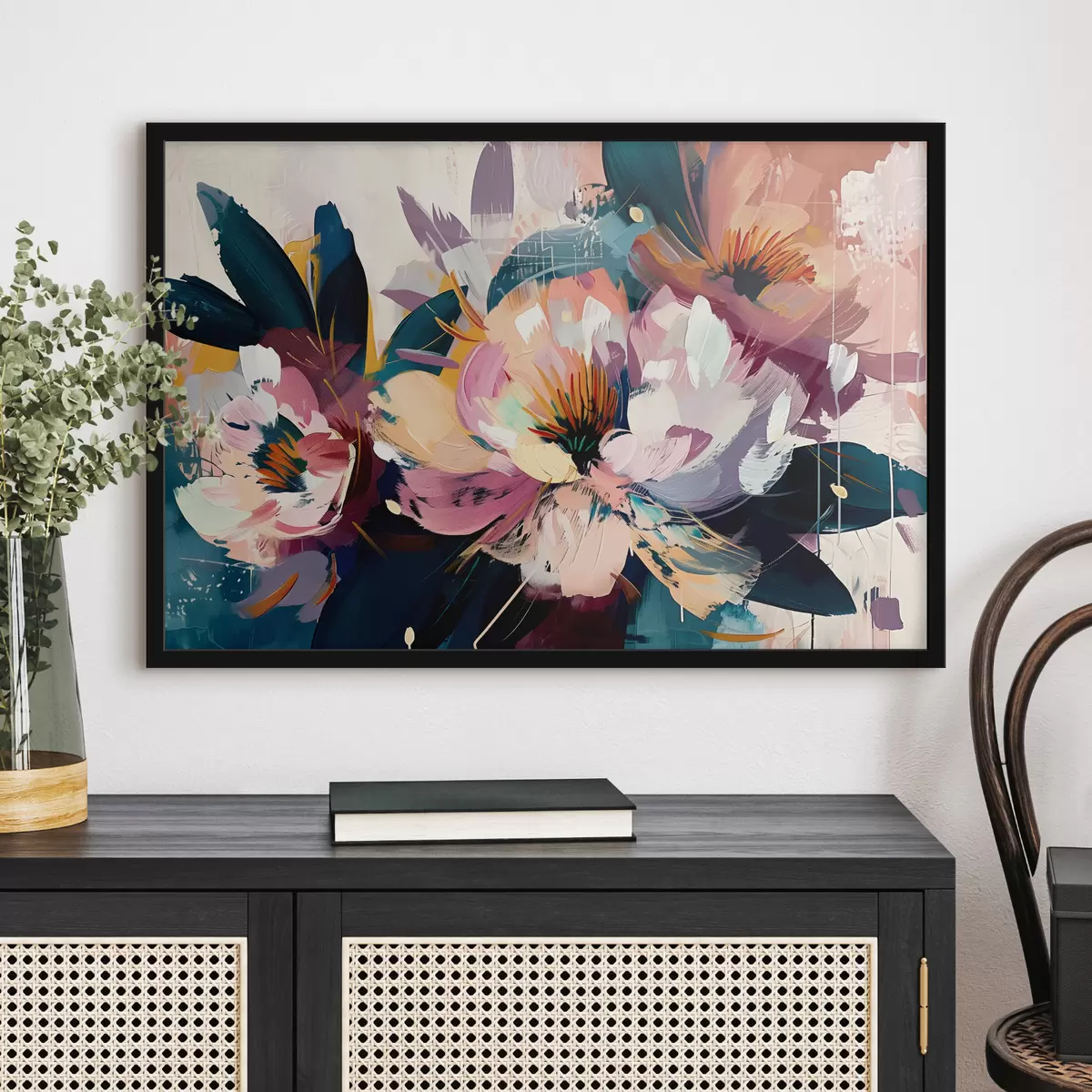 Plakat Õliga maalitud suured lilled f38799