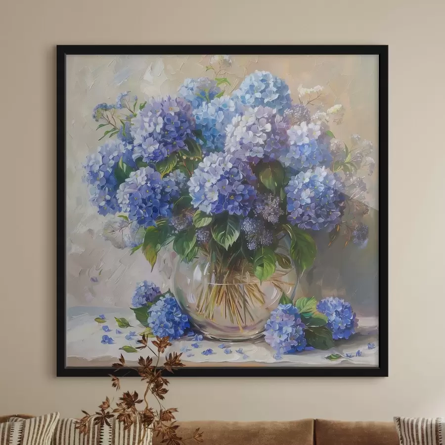 Pilt Sinised hortensiad laual f38709